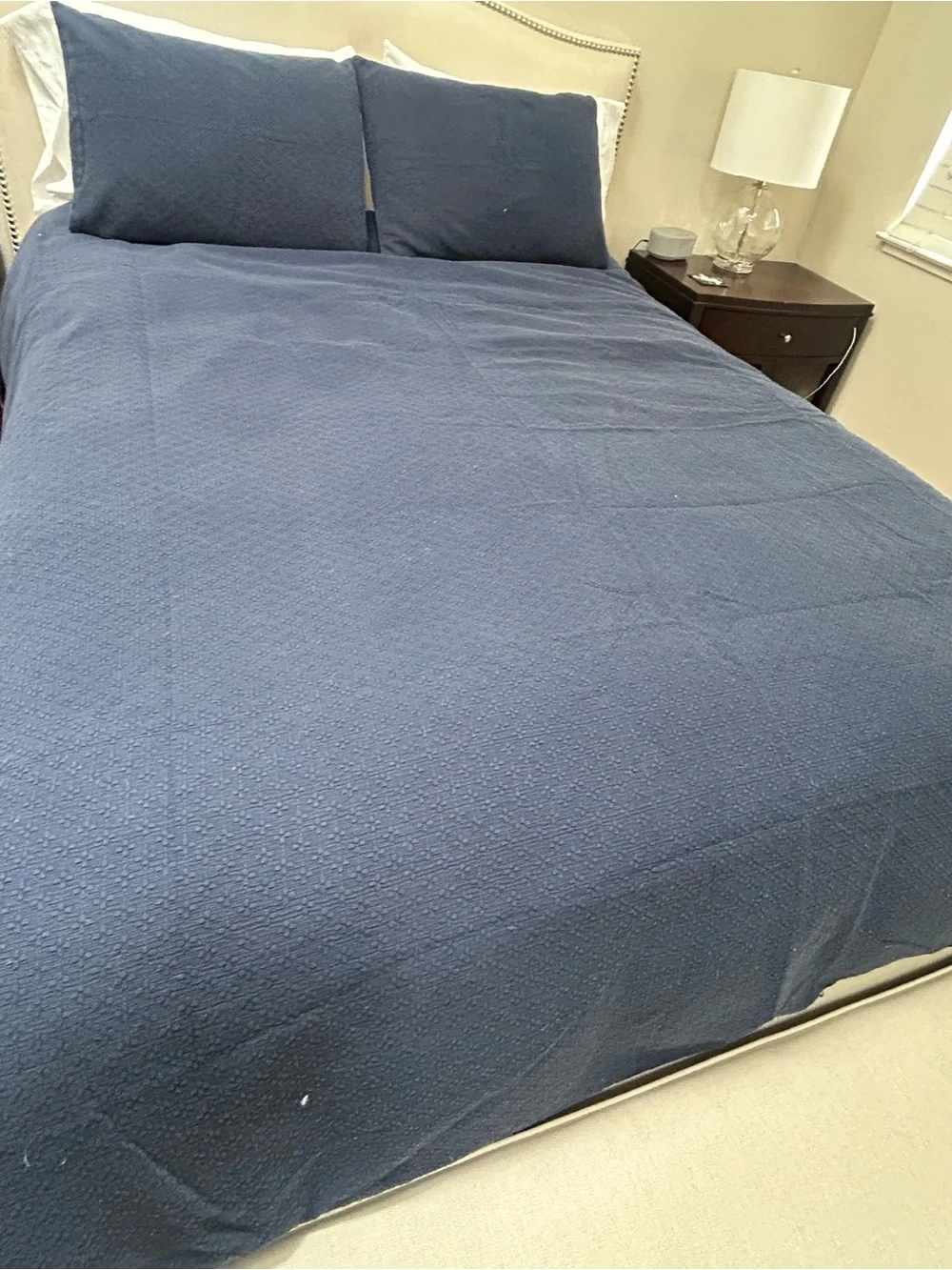 Charter Club Deep Navy Solid Duvet Cover